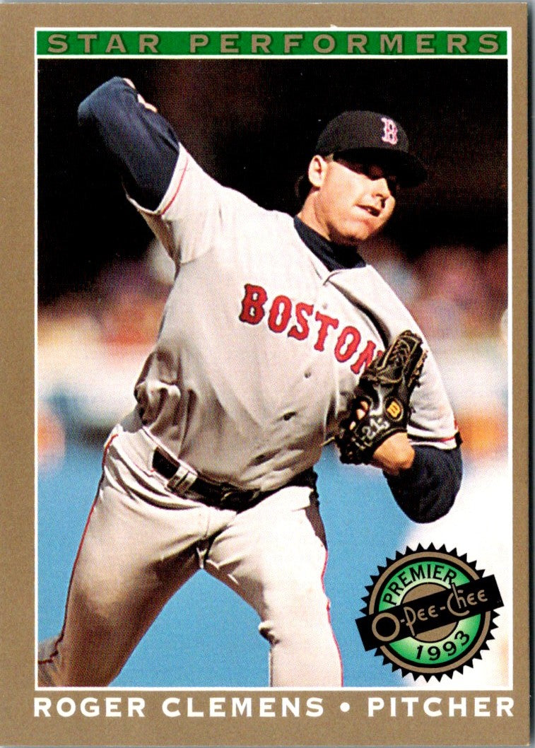 1993 O-Pee-Chee Premier Star Performers Roger Clemens