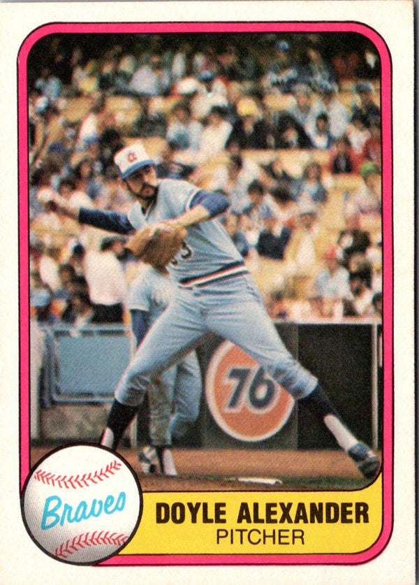 1981 Fleer Doyle Alexander #255