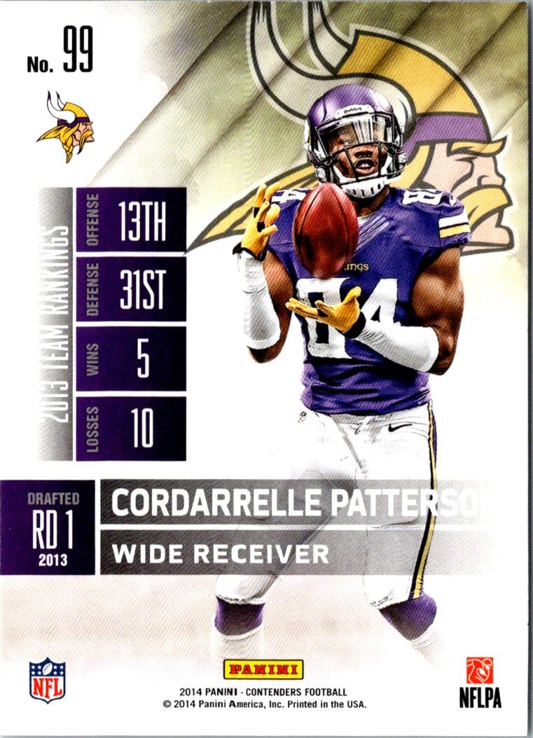 2014 Panini Contenders Cordarrelle Patterson