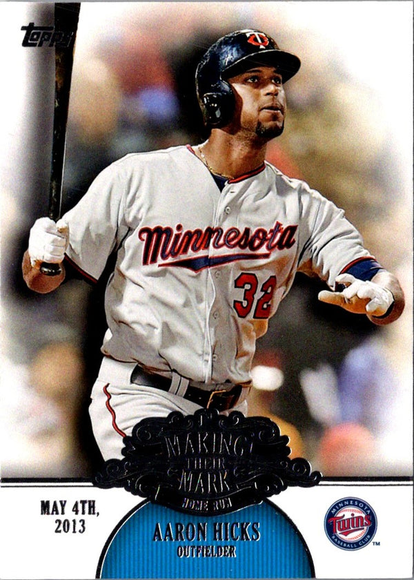 2013 Topps Update Making Their Mark Aaron Hicks #MM-35