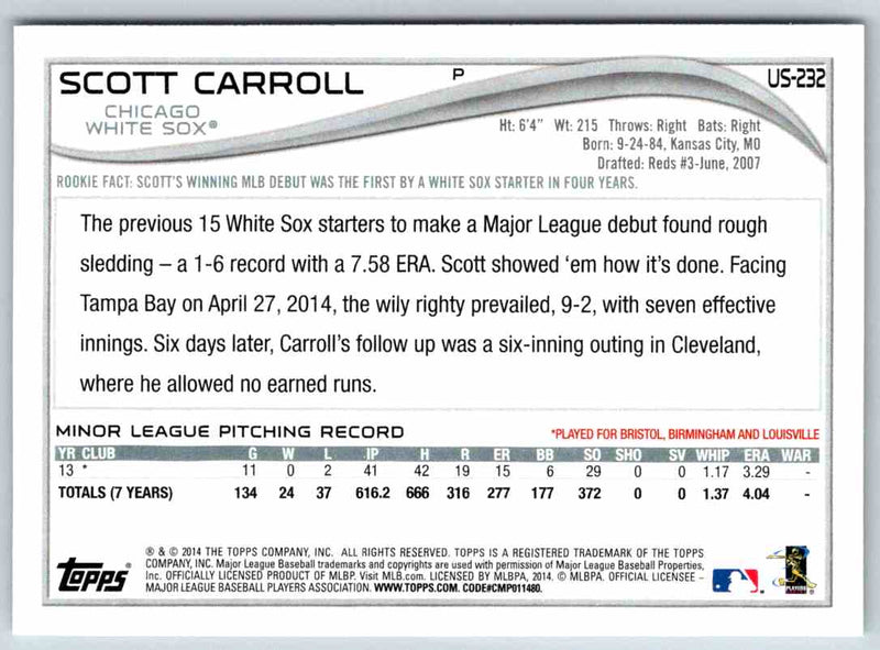 2014 Topps Update Scott Carroll