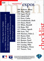1995 Upper Deck Checklists Montreal Expos #1