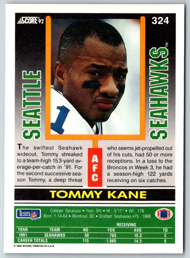 1992 Score Tommy Kane