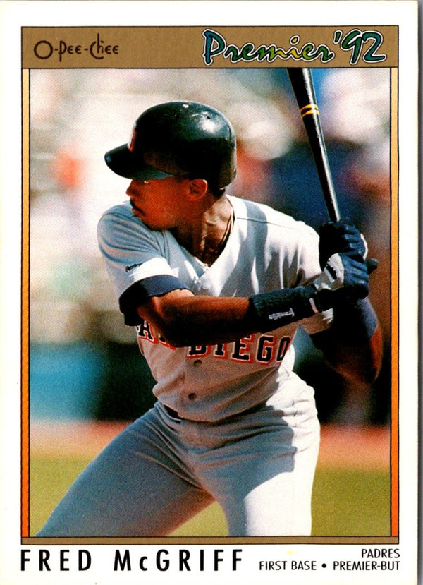 1992 O-Pee-Chee Premier Fred McGriff #166