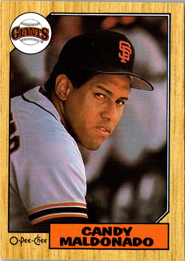 1987 O-Pee-Chee Candy Maldonado #335