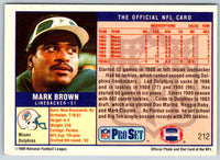 1989 NFL Proset Mark Brown #212