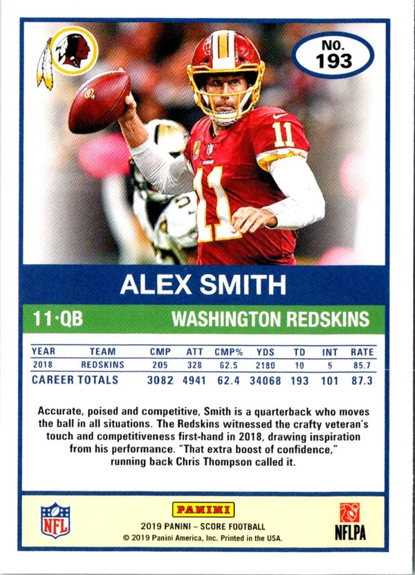 2019 Score Alex Smith #193