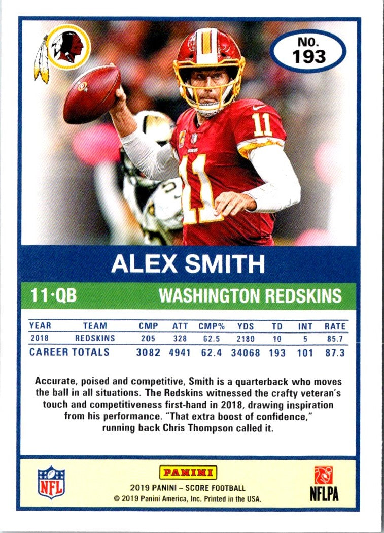 2019 Score Alex Smith