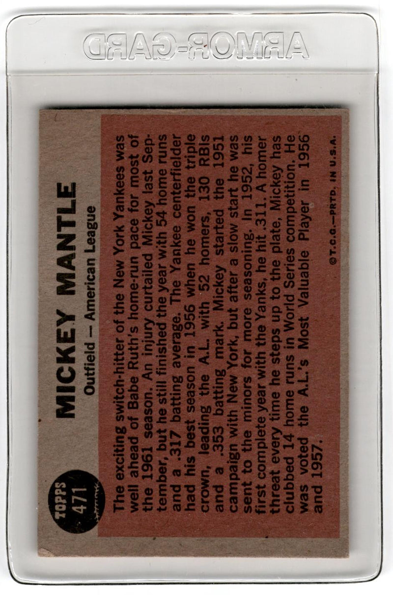 1962 Topps Mickey Mantle