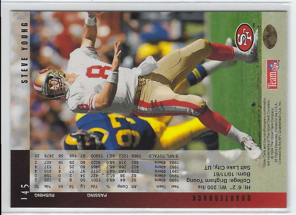 1994 Upper Deck Steve Young #145 – Auctionliner