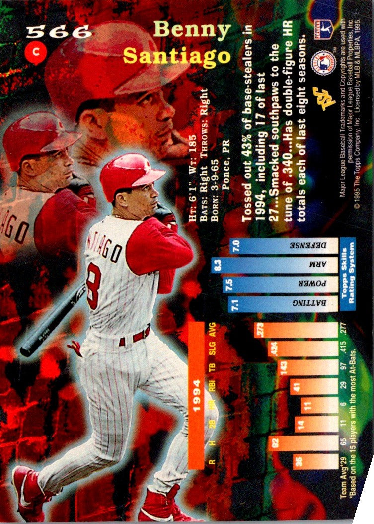 1995 Stadium Club Super Team World Series Benny Santiago