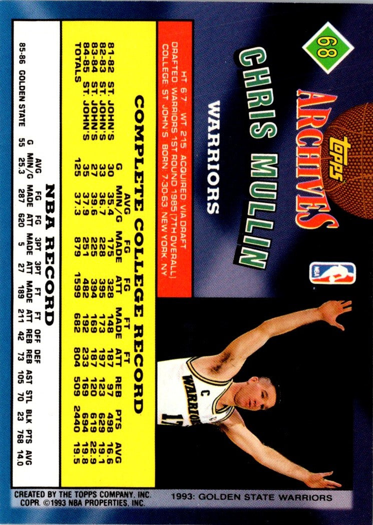 1992 Topps Archives Chris Mullin