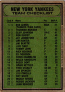 1978 Topps Burger King Detroit Tigers Checklist