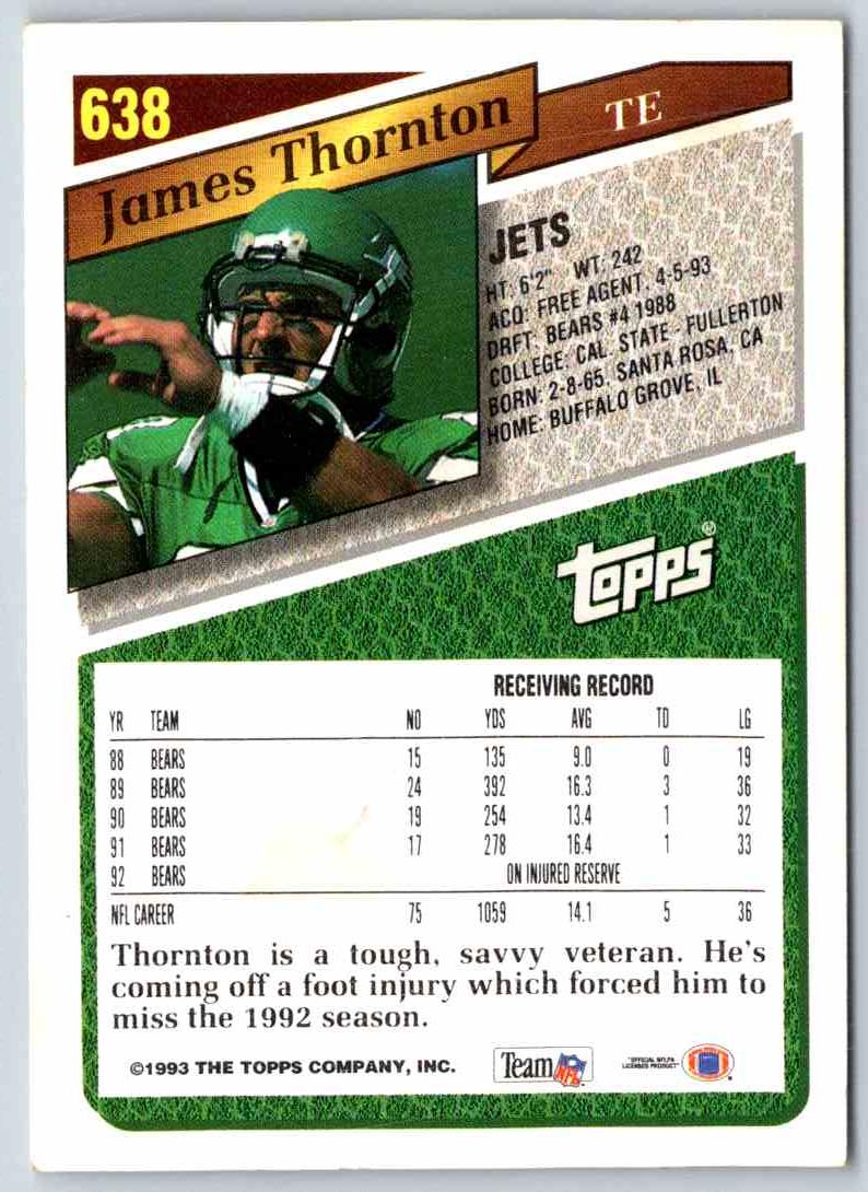 1993 Topps James Thornton
