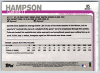 2019 Topps Garrett Hampson #85 Rookie