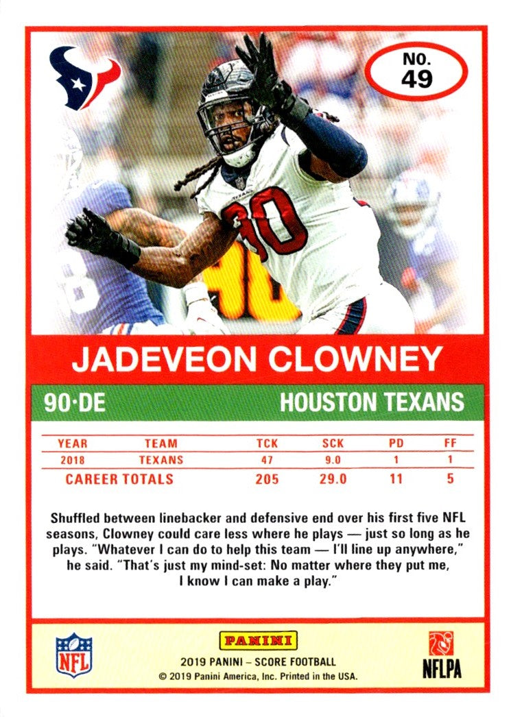 2019 Score Jadeveon Clowney