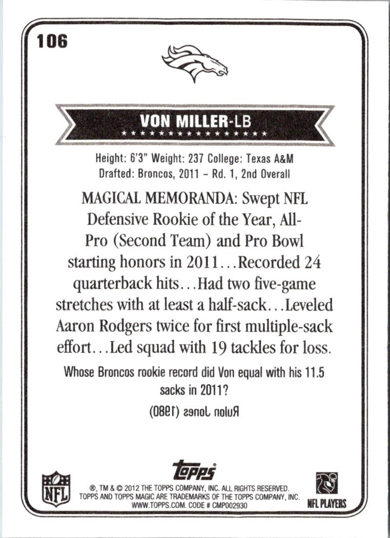 2012 Topps Magic Von Miller
