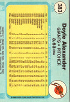 1982 Fleer Doyle Alexander #383