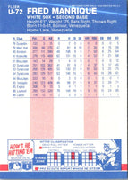 1987 Fleer Update Glossy Fred Manrique #U-72