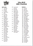 2003 Ultra Checklists Checklist MLB Checklist 1-186