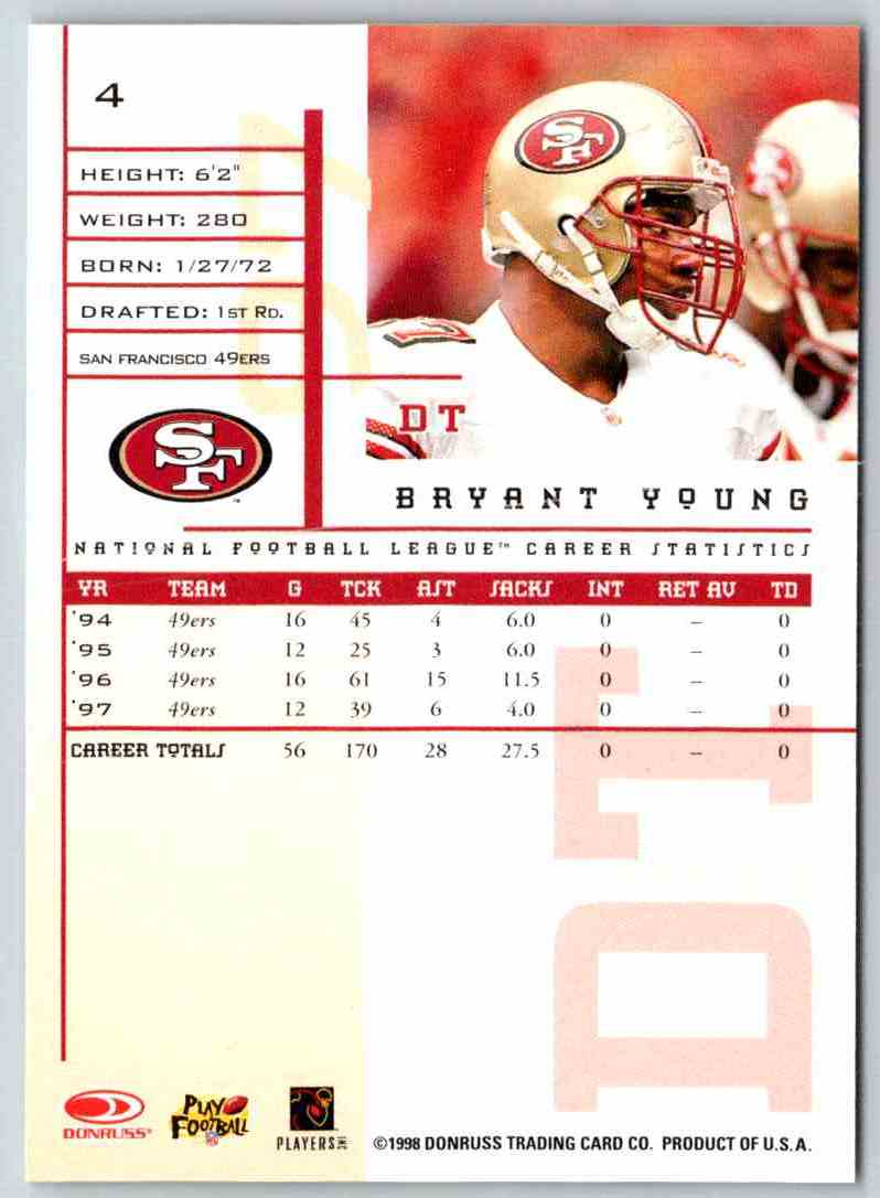 1998 Leaf Rookies And Stars Bryant Young