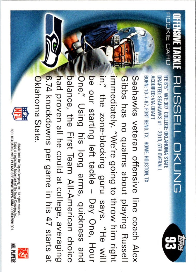 2010 Topps Russell Okung