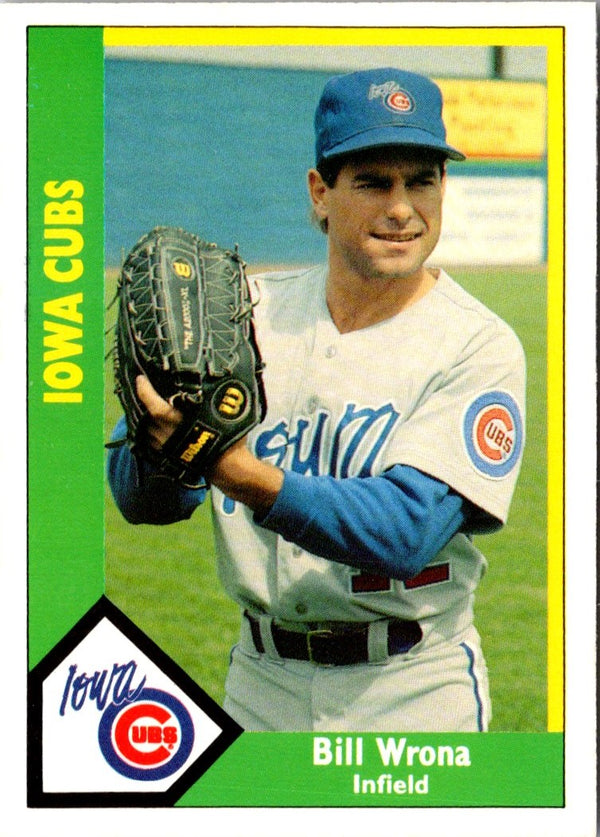 1990 CMC Iowa Cubs Bill Wrona #16