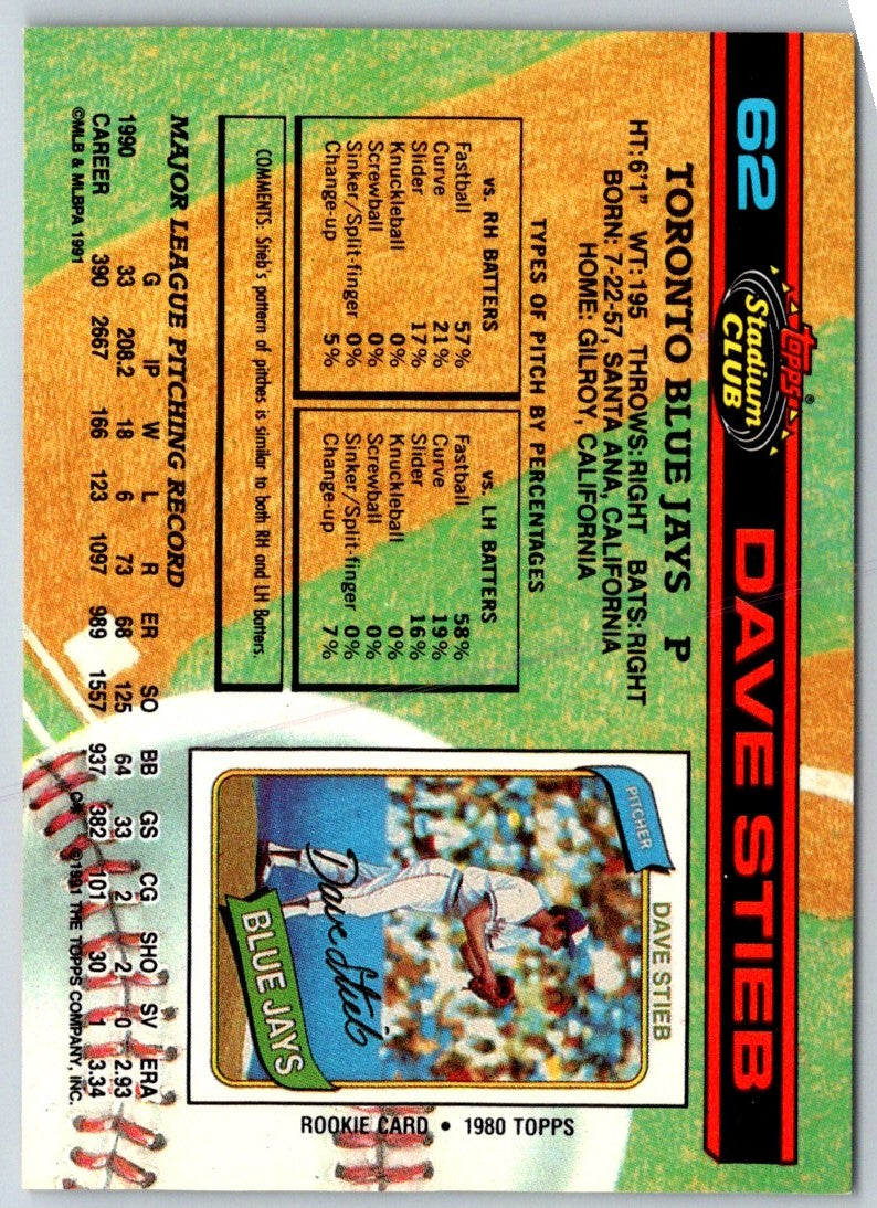 1991 Stadium Club Dave Stieb