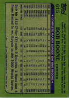 1982 Topps Bob Boone #615