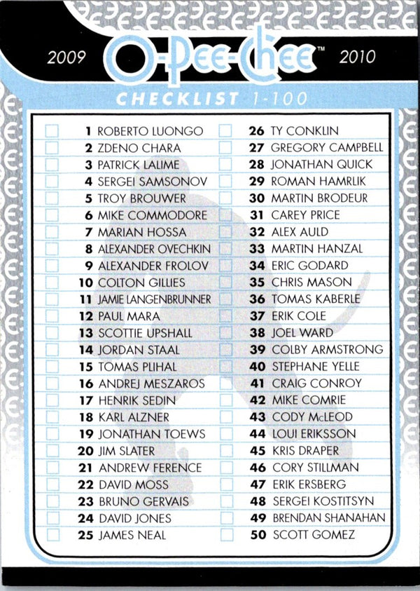 2009 O-Pee-Chee Checklist #496