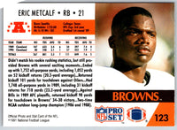 1991 Pro Set Eric Metcalf #42