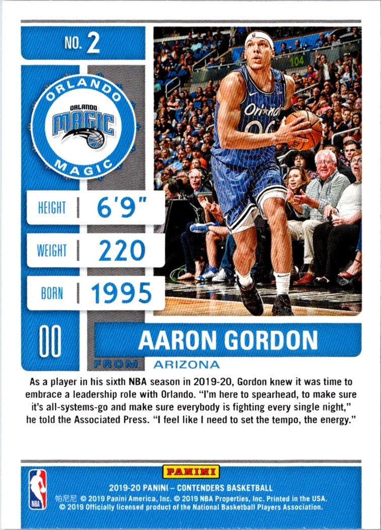 2019 Panini Contenders Aaron Gordon