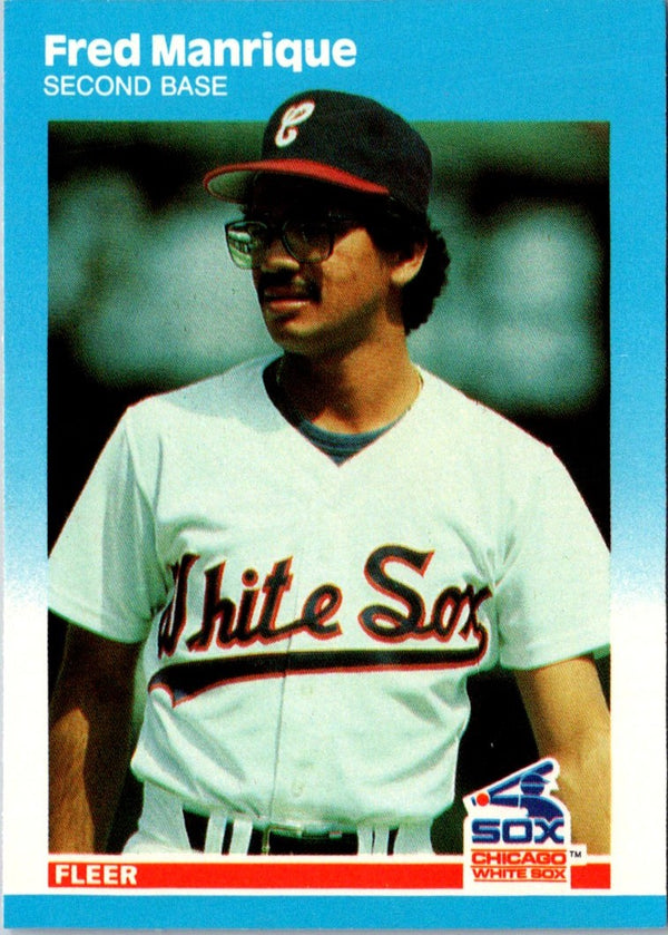 1987 Fleer Update Glossy Fred Manrique #U-72