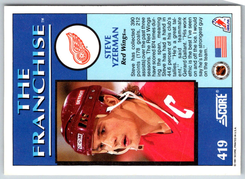 1991 Score American Steve Yzerman