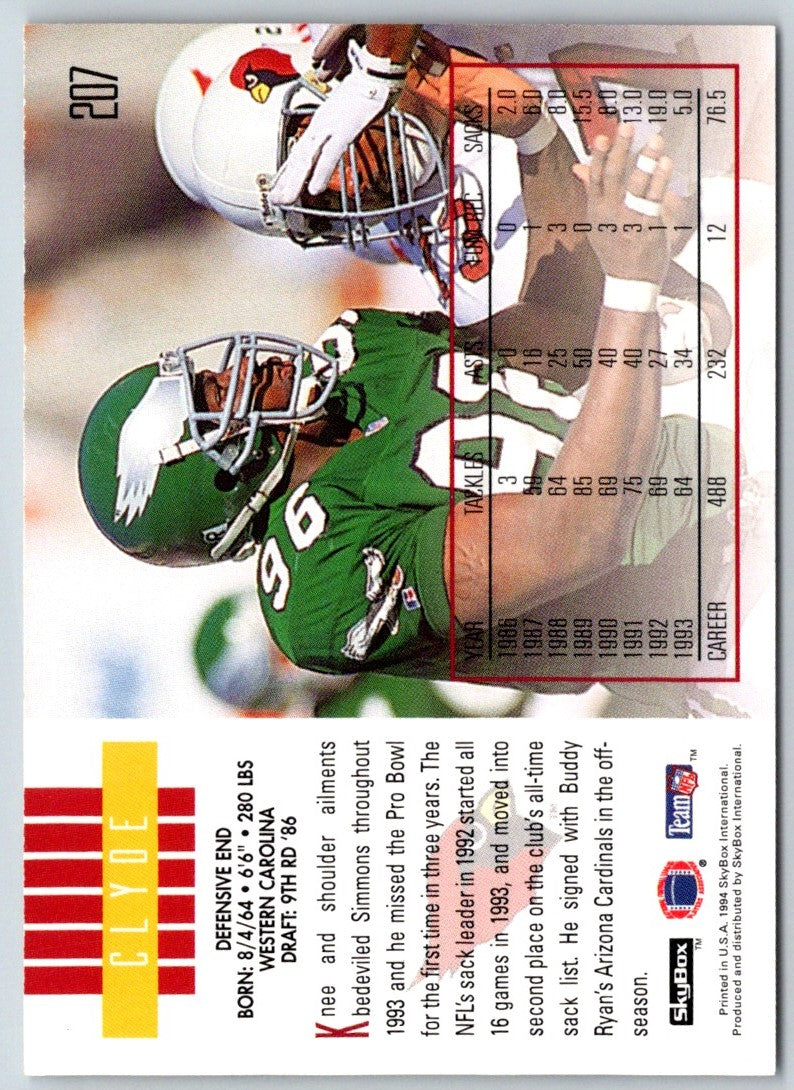 1994 SkyBox Impact Clyde Simmons