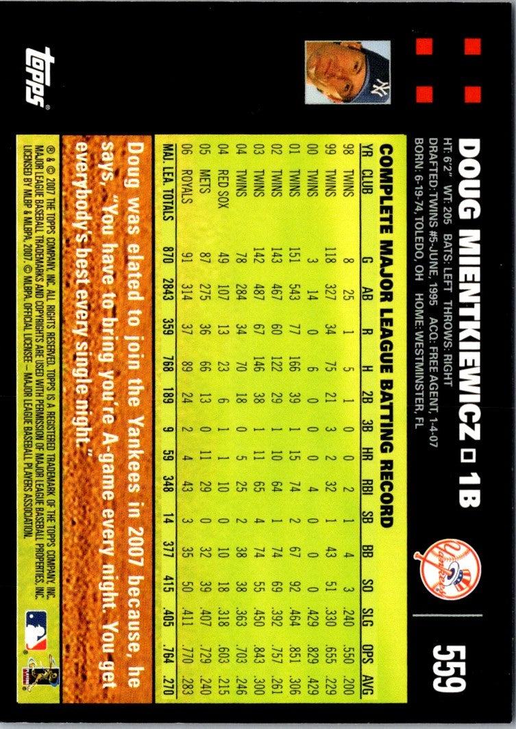 2007 Topps Doug Mientkiewicz