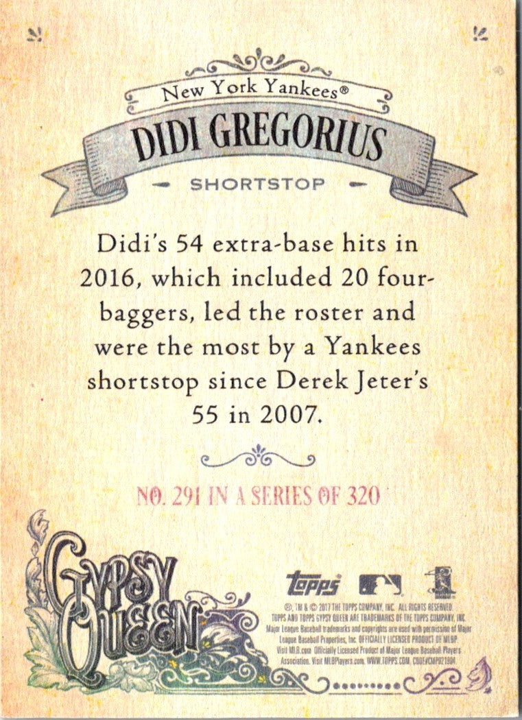 2017 Topps Gypsy Queen Didi Gregorius