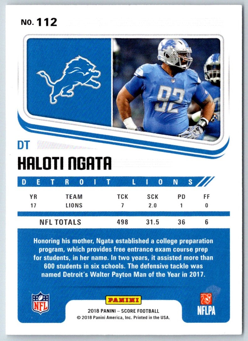 2018 Score Red Haloti Ngata