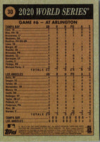 2021 Topps Heritage 2020 World Series - Game 6 #30