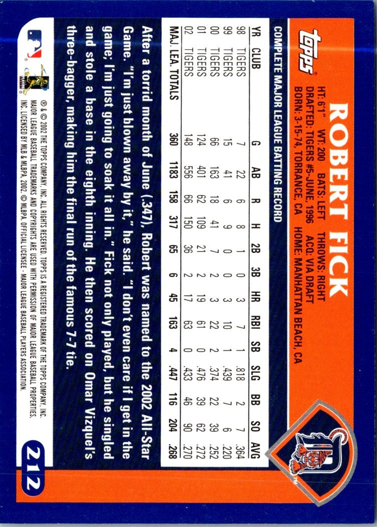 2003 Topps Robert Fick