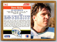 1991 Score Dave Krieg #362