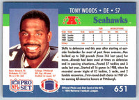 1990 Proset Tony Woods #651
