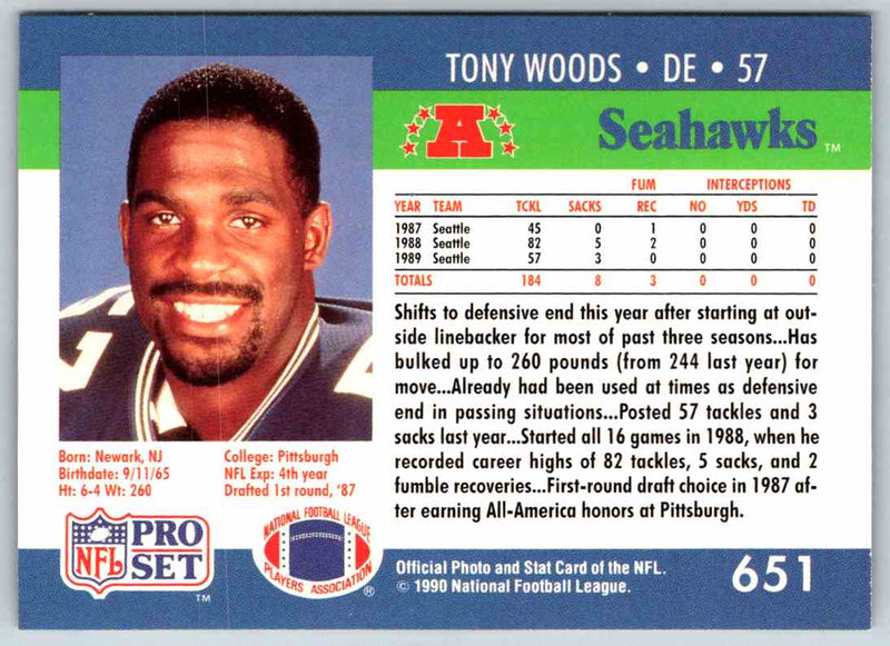 1990 Proset Tony Woods