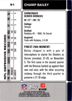 2007 Finest Champ Bailey #91