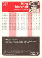 1985 Fleer Mike Marshall #377