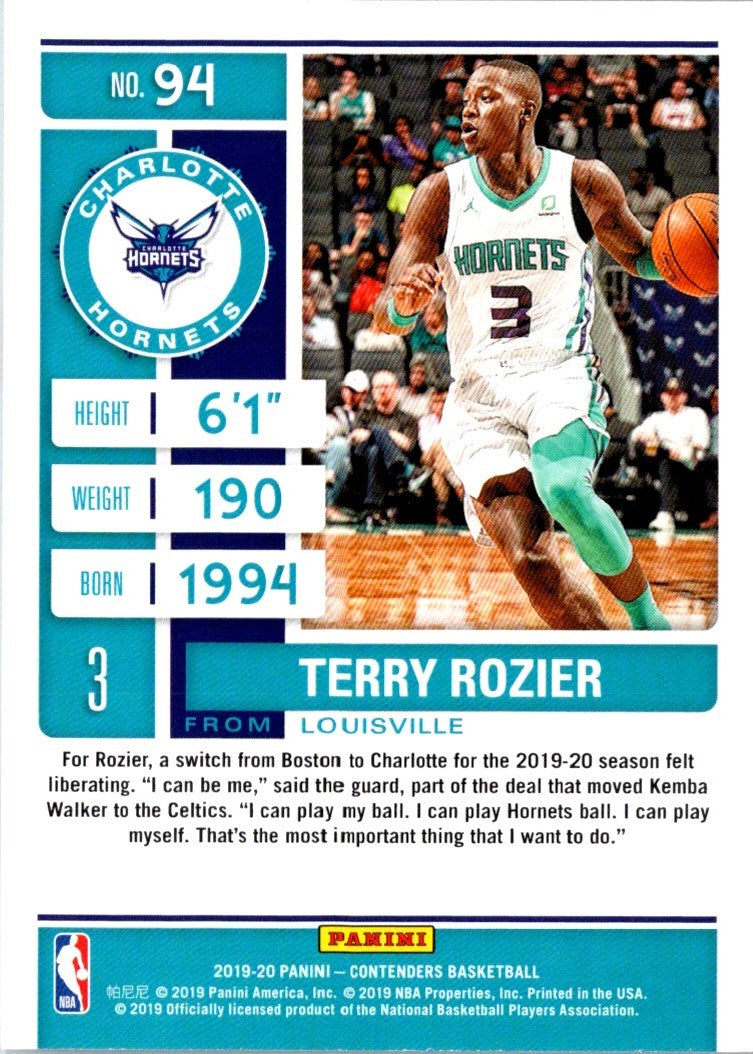 2019 Panini Contenders Terry Rozier