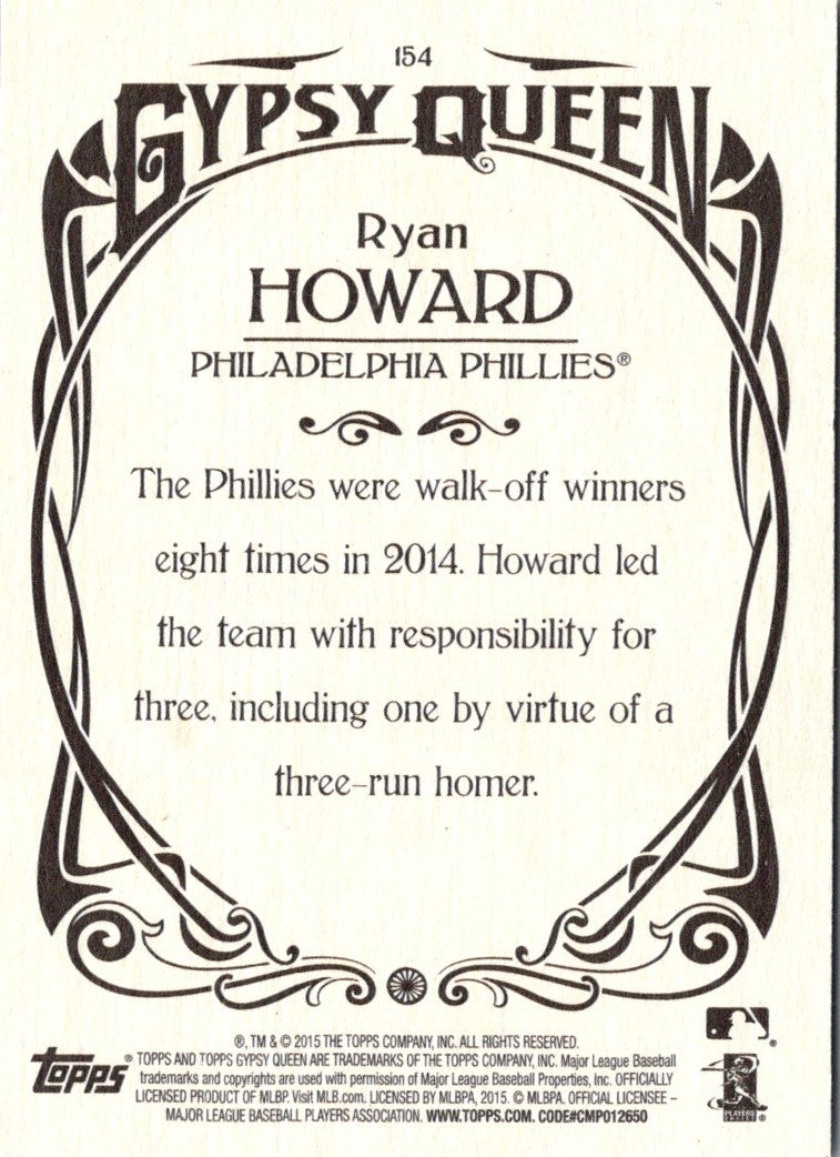 2015 Topps Gypsy Queen Ryan Howard