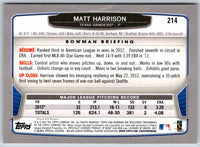 2014 Bowman Matt Harrison #214