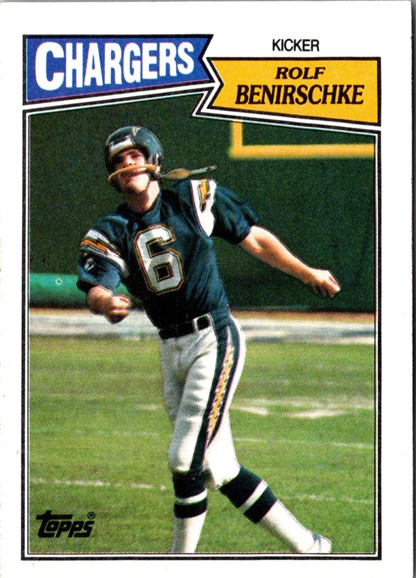 1987 Topps Rolf Benirschke #345