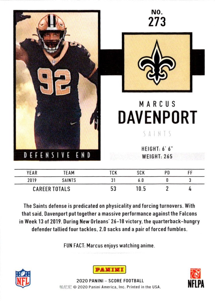 2020 Score Marcus Davenport